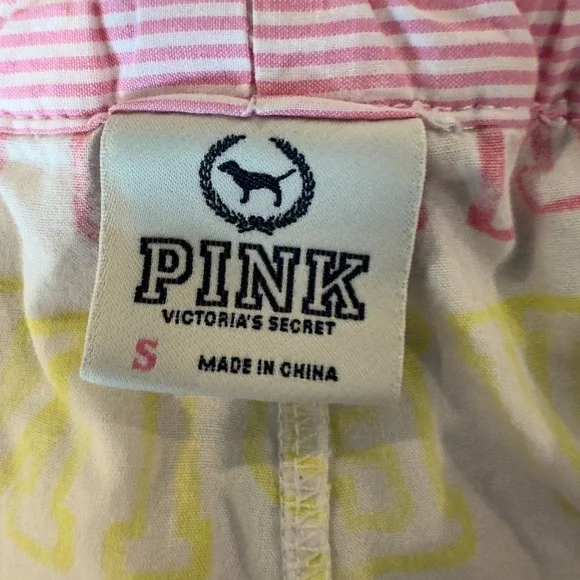 Victorias Secret PINK Loungewear Women's Small Ruffle Hem Cotton Pajama Pants - Picture 9 of 10